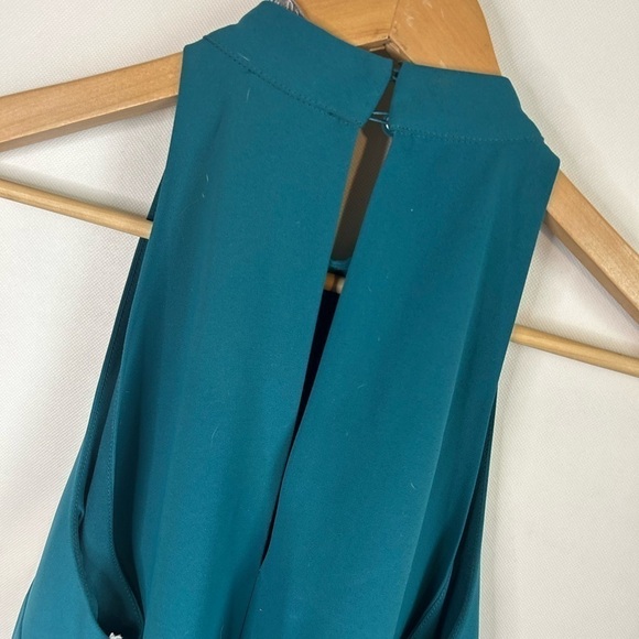 Lovers + Friends Lily Mini Dress Teal Green Halter Top Neckline Cocktail Dress S - Picture 4 of 7